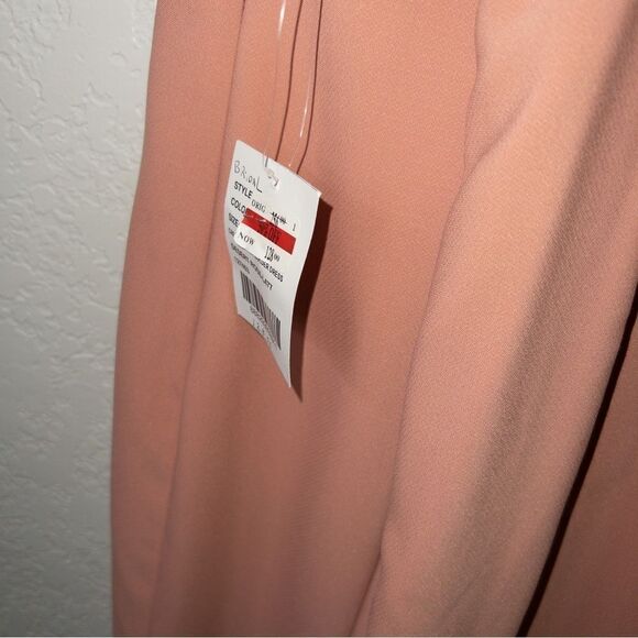 New Dessy Collection Desert Rose Off The Shoulder Criss Cross Trumpet Gown 8R‎ - Picture 6 of 9